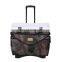 camouflage suitcase handle beer cans sample hot sale portable hiking camping cooler box ice chest cooler with wheels