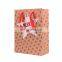 Customize Kraft Christmas Kraft Gift Paper Sweet Bag With Ribbon Handle