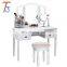 Wood Makeup Vanity Table Luxury Bedroom Furniture Dressers White Wooden Dressing Table