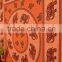 Indian Tapestry Cotton Orange Brown Mandala Elephants Vintage Wall Hanging Tapestries Throw Bedsheet