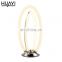 HUAYI New Product Oval Shape Living Room Decoration Aluminum Acrylic LED Bed Side Table Lamp