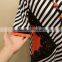 fashion lace black-and-white stripe plus size blouse for woman