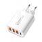 2022 3USB+PD fast charge USB EU US travel charger high power APD 36w power adapter for IPhone Cable