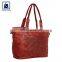 High Quality Matching Stitching Swiss Cotton Lining Women Genuine Leather Handbag