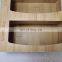 Custom wooden food storage bag rack kitchen drawer bamboo ziplock bag storage storage box dispenser