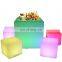 garden seat led sitting cube chair Wholesale price cut off  IP65 PE Popular Waterproof Led Light Up Cube table chairs