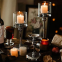 Home Decorative Pillar Tall Gold Wedding Table Centerpieces Crystal Candle Holders With Silver Stand