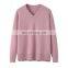 Customizable 100% Cashmere V-Neck Pullover High Quality Knitted Side Split Sweater Plus Size Casual for Winter & Autumn