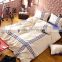 High quality cotton yarn dyed 4pcs bedding set for hotel