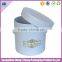 Logo customized paperboard white round roses hat box