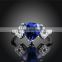 KZCR212 Latest Gold Ring Designs Blue Zircon jewelry Ring