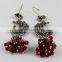 Bring The Heat Oxidized Jhumka Ruby Earring, Oxidized Silver Jewelry, Indian Jewelry Manufacturer