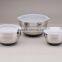 3 pcs set stainless steel mixing bowl set with grater