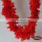 Wholesale Flat Fluffy Turkey Ruff Feather Boas Red 135g/72"