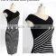 2015 new fashion cheap black white sexy lady Bandage dress