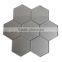 Glass Stone Hotel Bathroom Floor Tile Colored Hexagon Mosaic