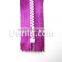 Orange purple 2016 Design Colour Satin Tape Plastic Zipper