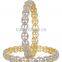 Indian Real Look Designer Zircon Bangle Kada Set