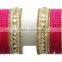 Party Wear Bollywood Bridal Designer Gold Plated Ethnic Bangles Set For Girls & Women