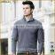 high quality gray long sleeve slim polo t-shirt