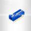 Blue Red 8 Position 2.54mm Slide Type DIP Switch