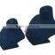 handmade diamond necklace display bust dark blue suede
