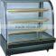 High quality fan cooling display cabinet and showcase for cake moderate temperature