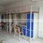 Ningbo CE heavy duty steel double over double metal bunk bed with desk and wardrobe