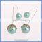 Newest Fashion Women Costume Jewelry Double Sides Imitation Pearl Two Ball Fancy Hook Stud Flower Earrings U Eardrop CTBE16-HF01