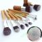 11pcs Bamboo Handle Makeup Brush Set with Bag, Synthetic Hair Foundation Powder Cream Cosmetics Brushes Kit Tool                        
                                                Quality Choice