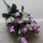 Yiwu cheap silk decoration 18 heads artificial rose flower