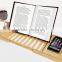 BAMBOO BATHTUB CADDY WITH EXPANDABLE STAINLESS STEEL STENTS