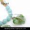 Fashion jewelry Wholesale hot selling latest design blue beads artificial acrylic flower necklace