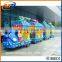 Mantong Amusement funfair children game machine/ electric adult ride train set Apple worm train ride