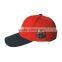 Sport hat with customized embroidery logo and woven patch