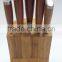 Colour Wooden Handle 6 Piece Set Containing Chopper Frozen Meat Knife