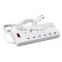 6.5ft White US/Japan 6-Outlet Power Extension Socket Power Strip with 6USB Charging Ports shift knob