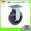 100mm-200mm heavy duty black rubber caster with cast iron center
