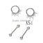 Fashion New Design Crystal 1set nose ring tongue piercing jewelry