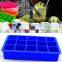 Eco-friendly 15 Cavity Square Ice Cream Tools Silicone Ice Cube Ice Pop Molds