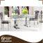 Luxury Dining Furniture Stainless Steel Marble Table Set