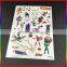 scratch water transfer full color male/female temporary tattoo sticker