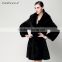Hot sale black natural pure mink coat with price