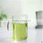 Promotion gifts! Heat-resistant borosilicate glass tea cup with stainless steel filter and lid.in stock.