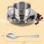 High grade 304 stainless steel coffee cup creative double insulated coffee cup set with dish spoon