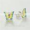 New Design Fashion Cheap Factory Direct Sale Butterfly Enamel Earrings
