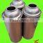 Empty high pressure safety metal aerosol cans for refill