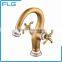 FLG100014 Bathroom Cold&Hot Water Antique Brass Sink Faucet
