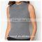 Wholesale High Neck Sleeveless Jersey Women Top