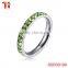 New Products 2016 Unique Jewelry Chinese Zodiac Stone rings for girls, green stone inlay ring with luck designs for December